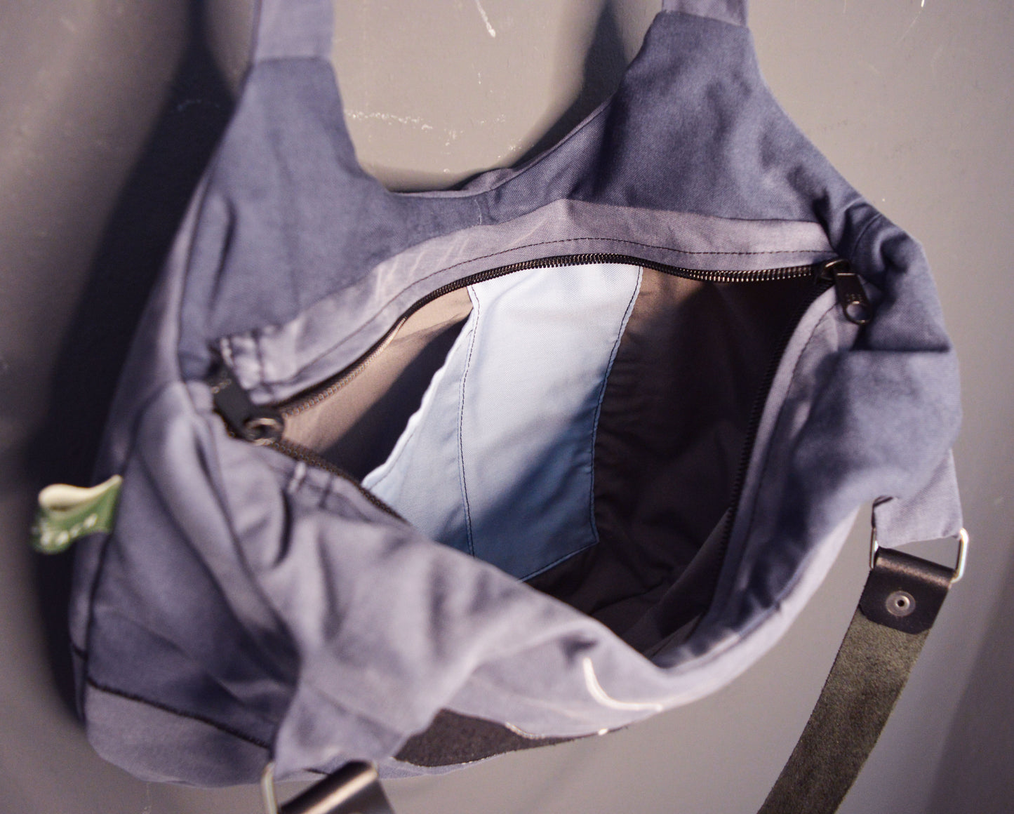 Gray shoulder bag with moth butterfly cool medium purse handbag canvas bag everyday purse clutch alternative old school tattoo style