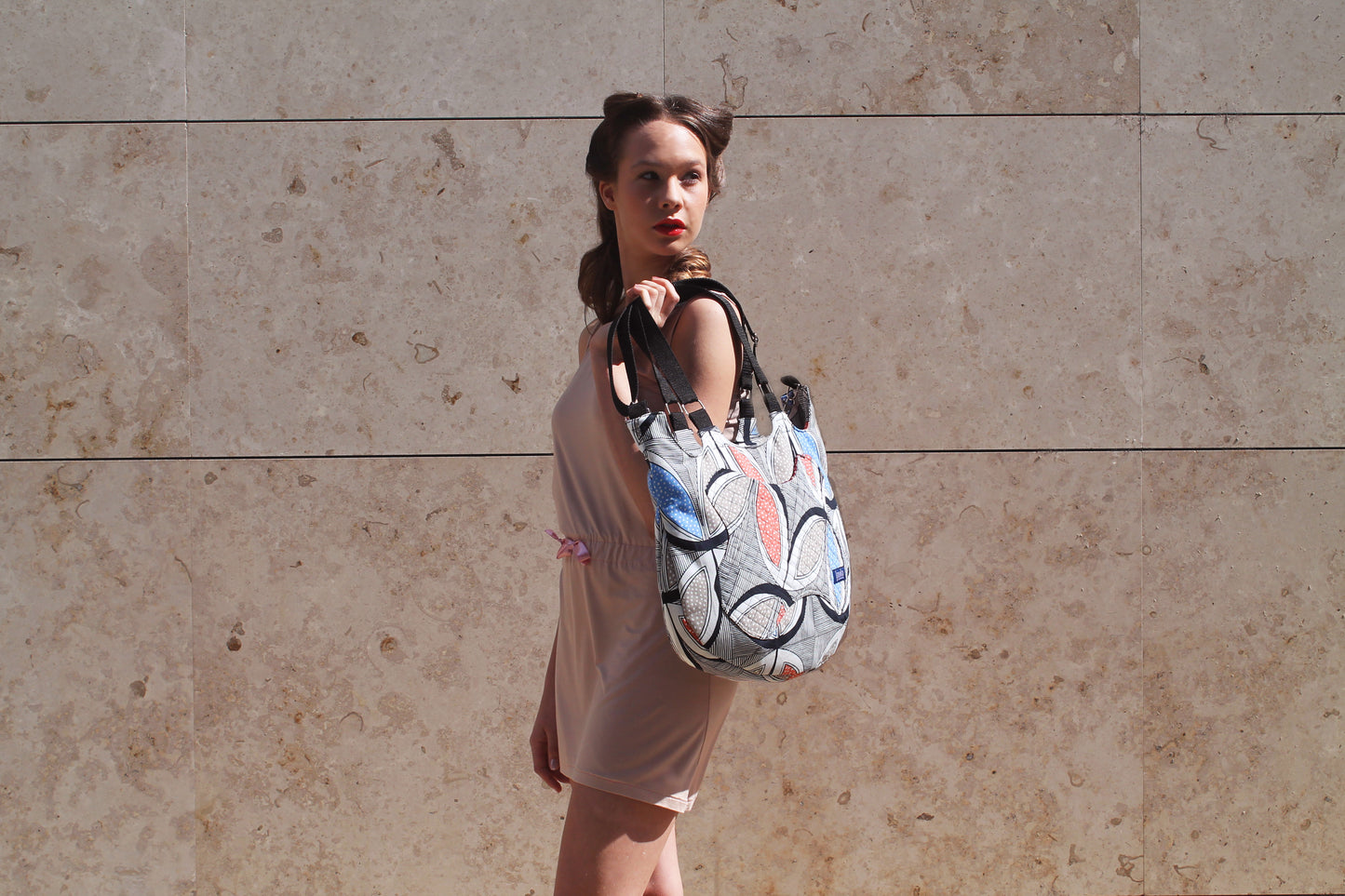 Striped tribal pattern large crossbody bag tote bag hobo bag