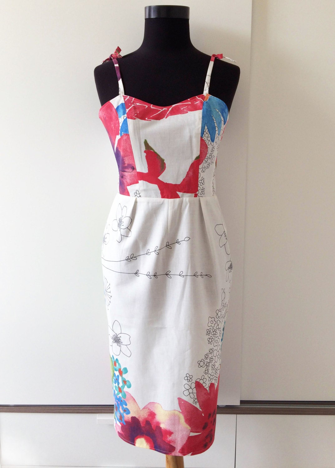 Minidress flower printed floral pattern white minidress sleeveless dress summer dress classy SALE!