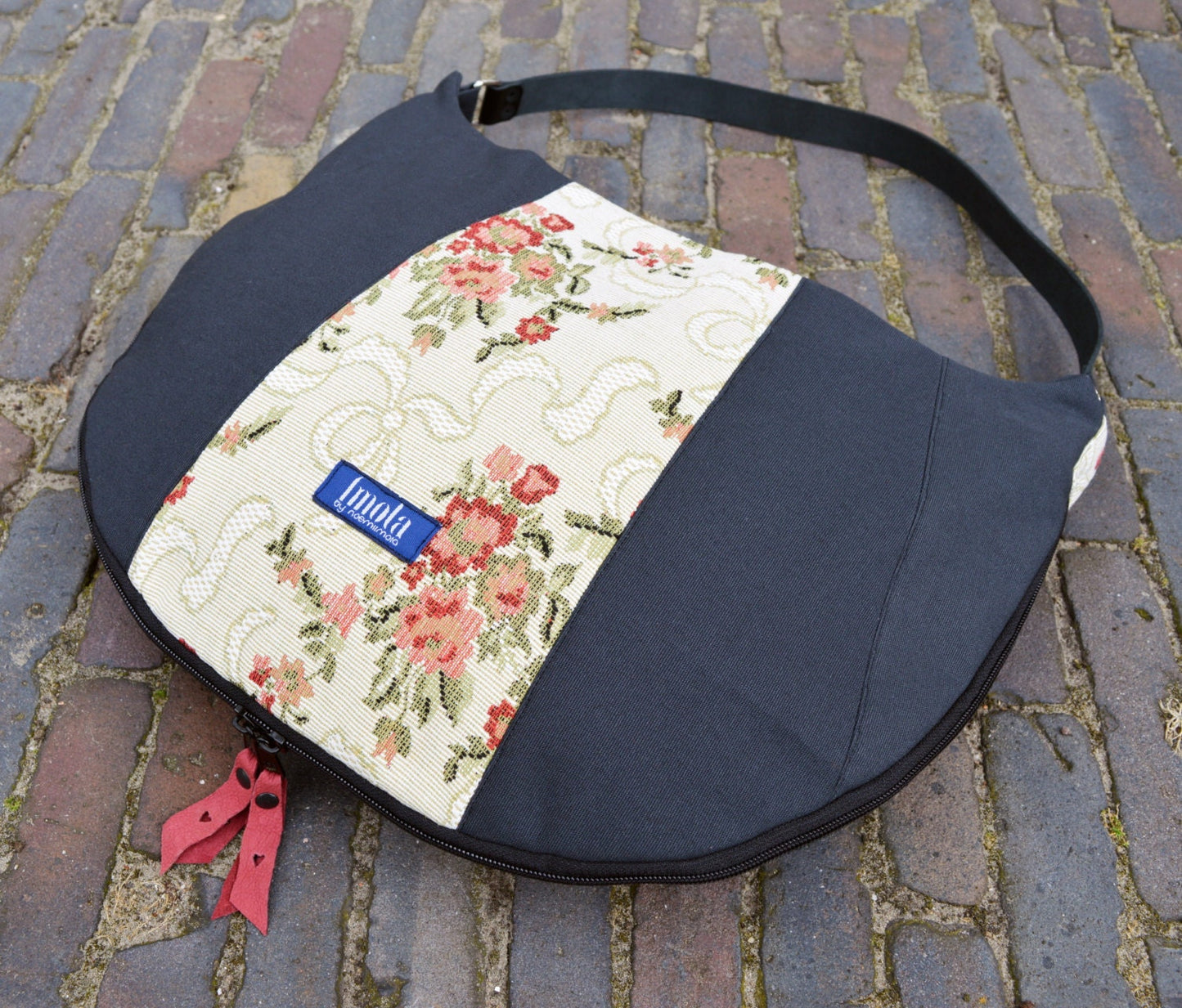 Brocade purse simple expandable large purse handbag shoulder bag canvas bag country cottage chic western style elegant everyday purse OOAK