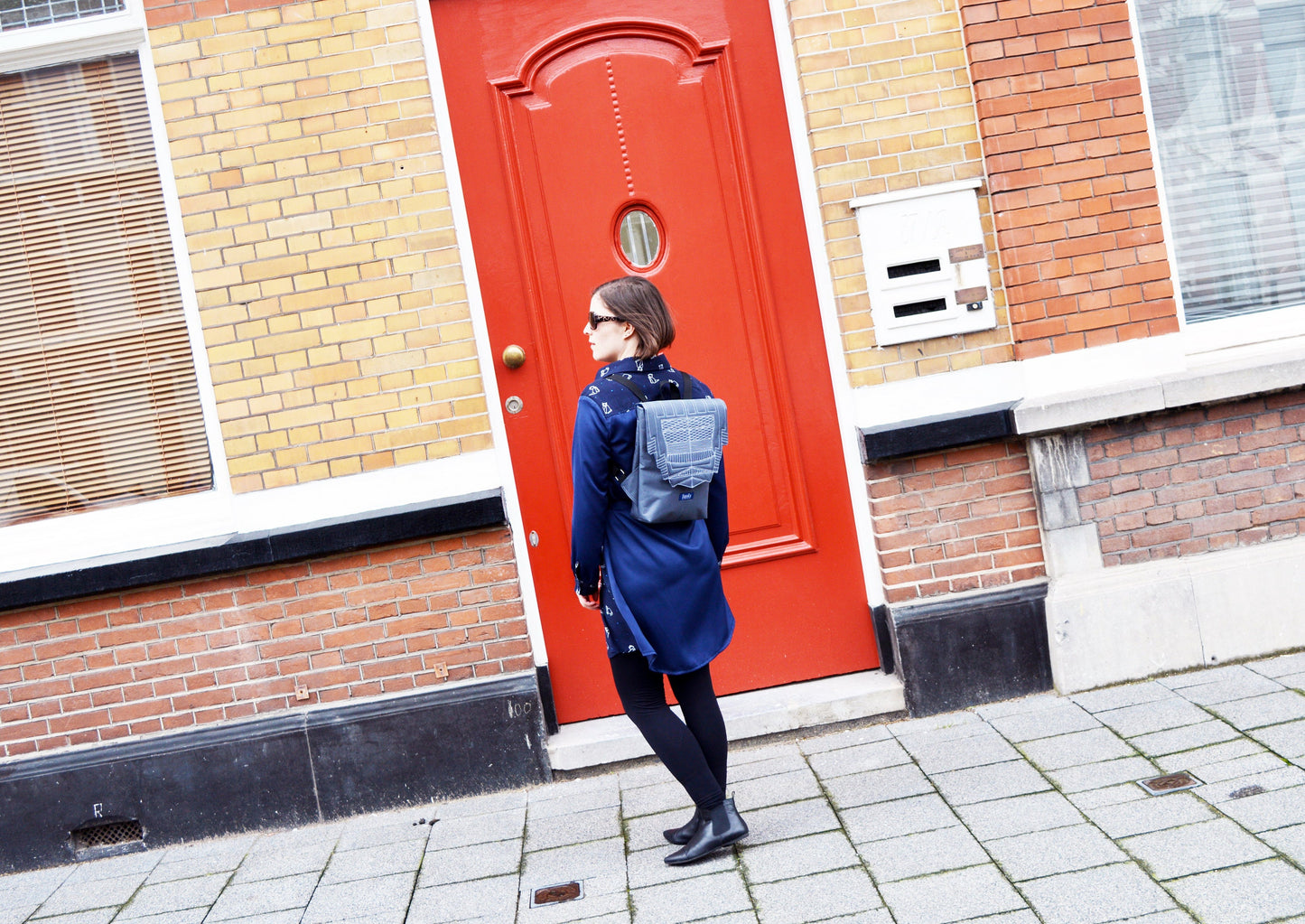 Backpack purple hipster backpack rucksack cycling bag waterproof small mini backpack Zurichtoren geometric simple backpack plum very peri