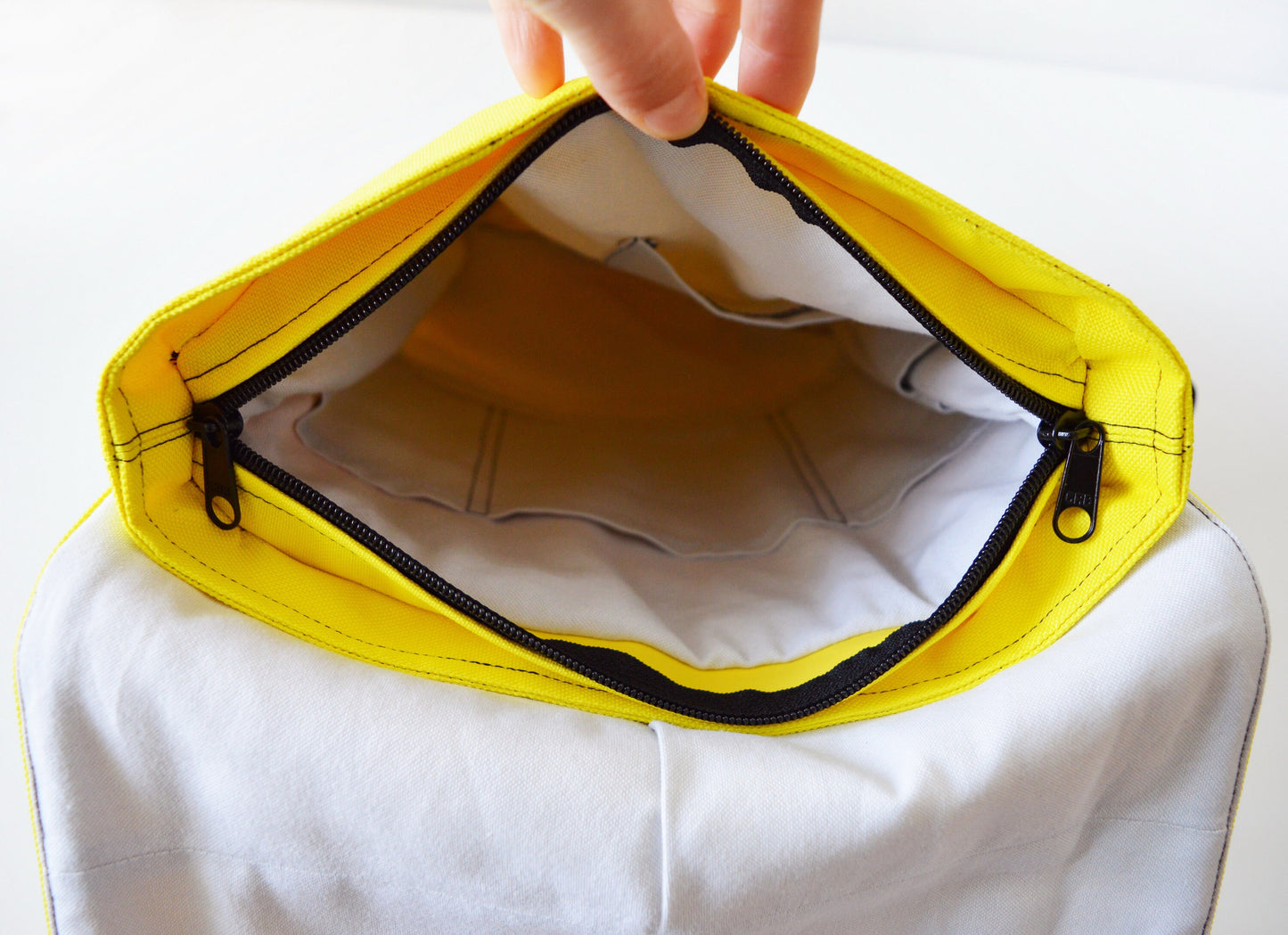 Backpack yellow neon yellow hipster backpack rucksack cycling bag waterproof small mini backpack Zurichtoren geometric simple minimal lemon