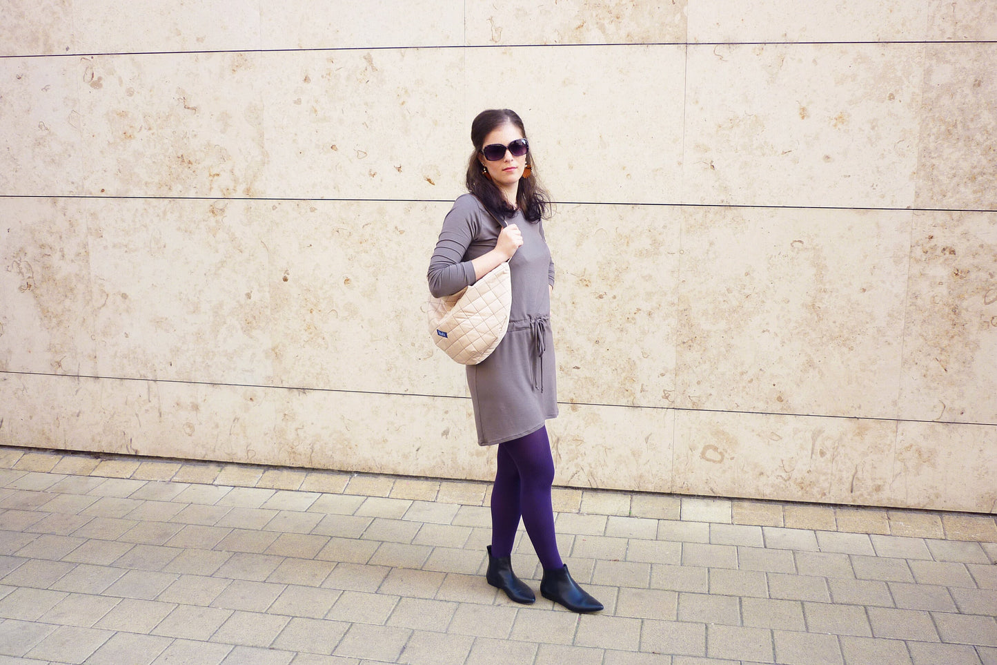 Large denim hobo bag stonewashed light blue hobo tote bag with brown genuine leather strap for women shoulder bag handbag everyday bag