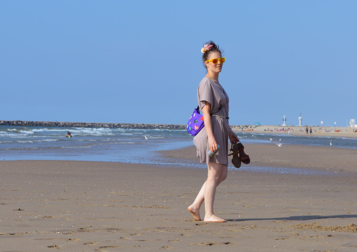 Purple gray purse crossbody bag concealed carry purse messenger bag canvas bag shoulder bag hobo bag grey plum purse corduroy purse bag OOAK