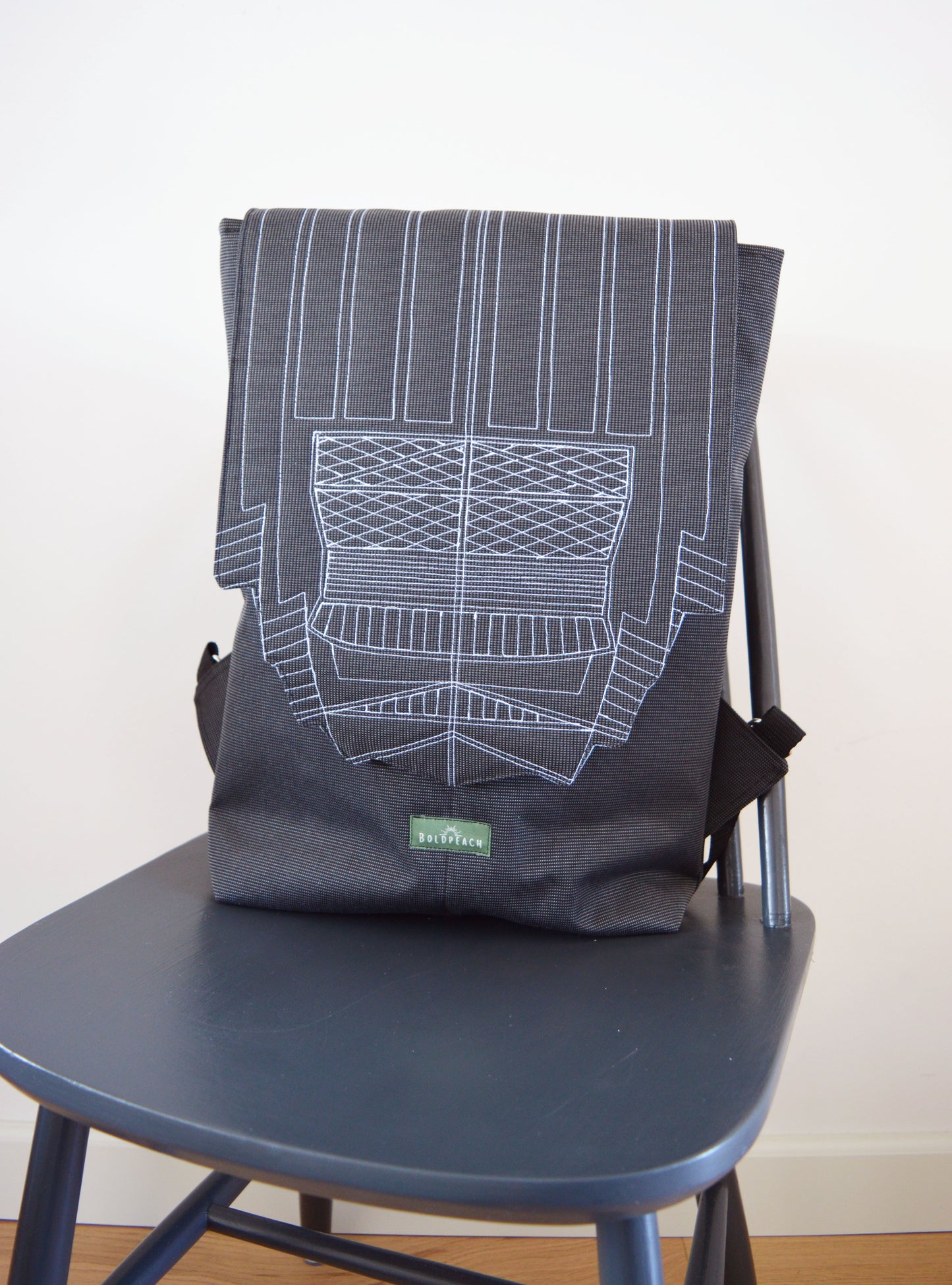 Backpack unisex waterproof water resistant cordura grey hipster backpack rucksack cycling bag everyday large backpack Zurichtoren geometric