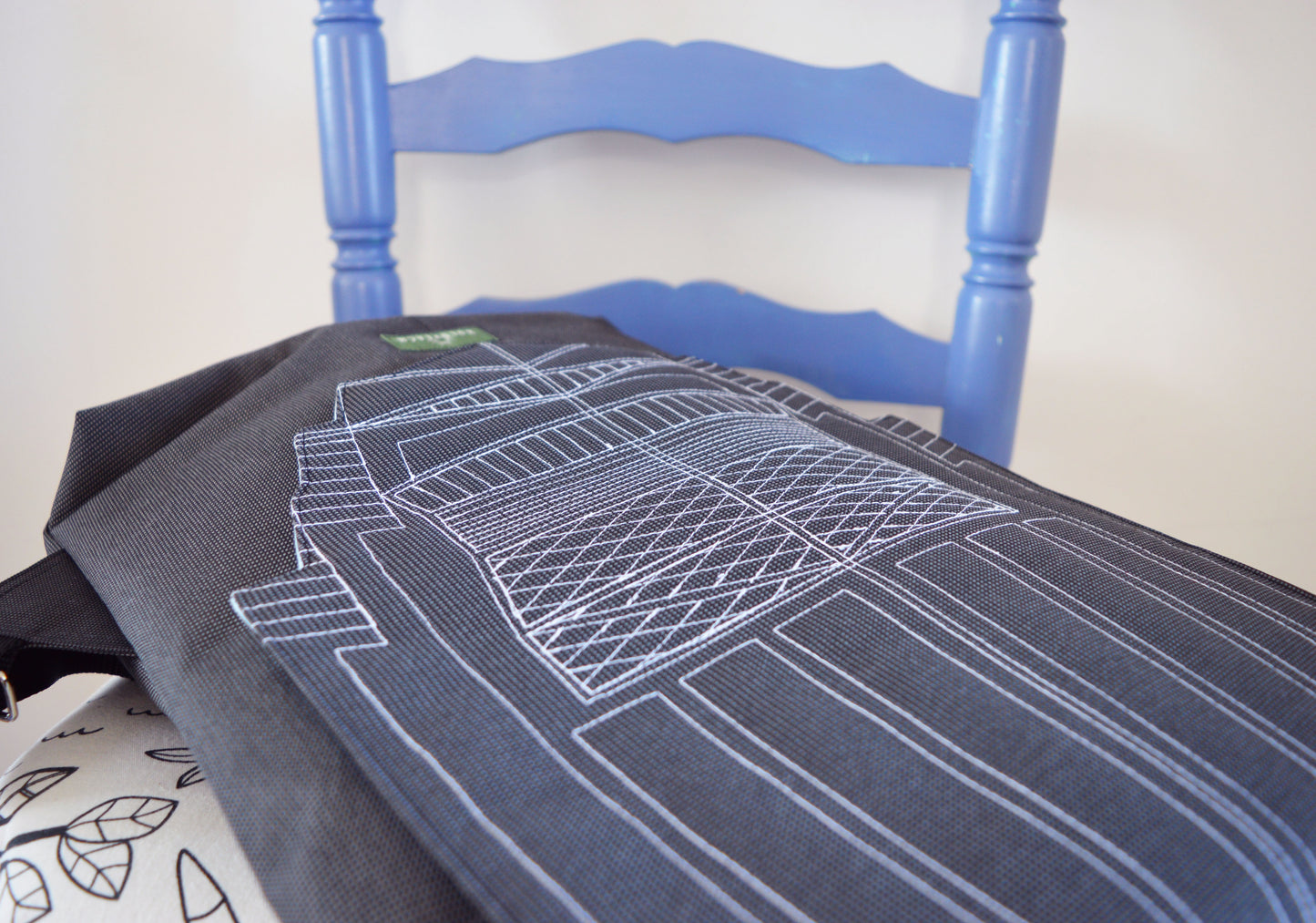 Backpack unisex waterproof water resistant cordura grey hipster backpack rucksack cycling bag everyday large backpack Zurichtoren geometric