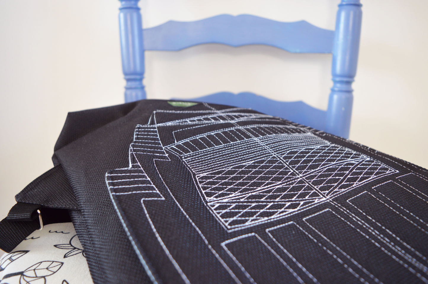 Backpack unisex waterproof water resistant cordura black hipster backpack rucksack cycling bag everyday large backpack Zurichtoren geometric