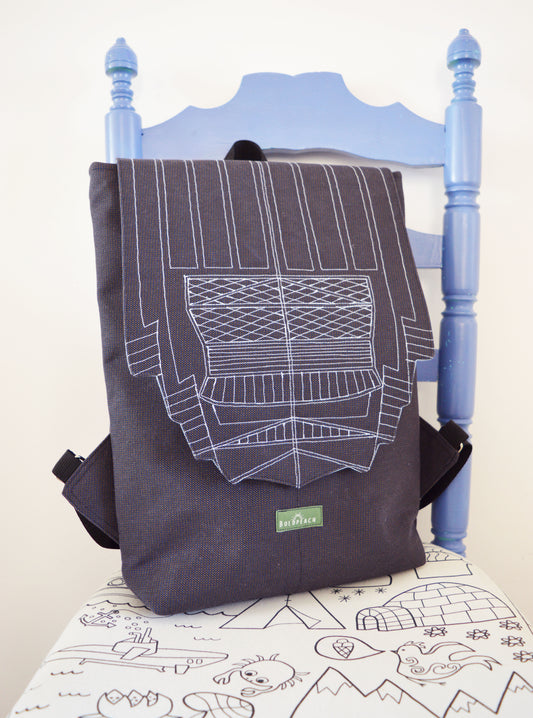 Backpack unisex waterproof water resistant cordura grey hipster backpack rucksack cycling bag everyday large backpack Zurichtoren geometric