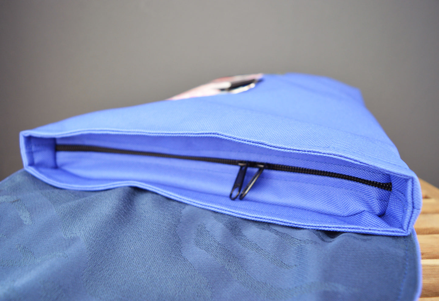 Backpack blue rucksack cycling bag small mini vegan hipster backpack geometric applique abstract everyday backpack OOAK purplish waterproof