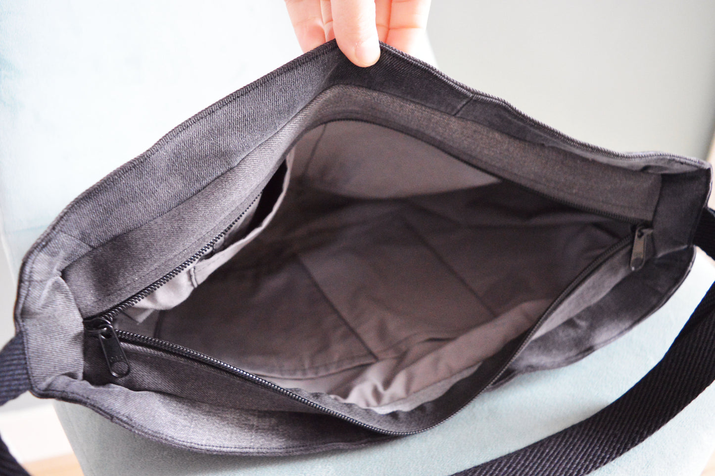 Black crossbody bag messenger bag snake medium vegan bag OOAK tarot the snake vegan fashion mystic magical old school tattoo celestial bag