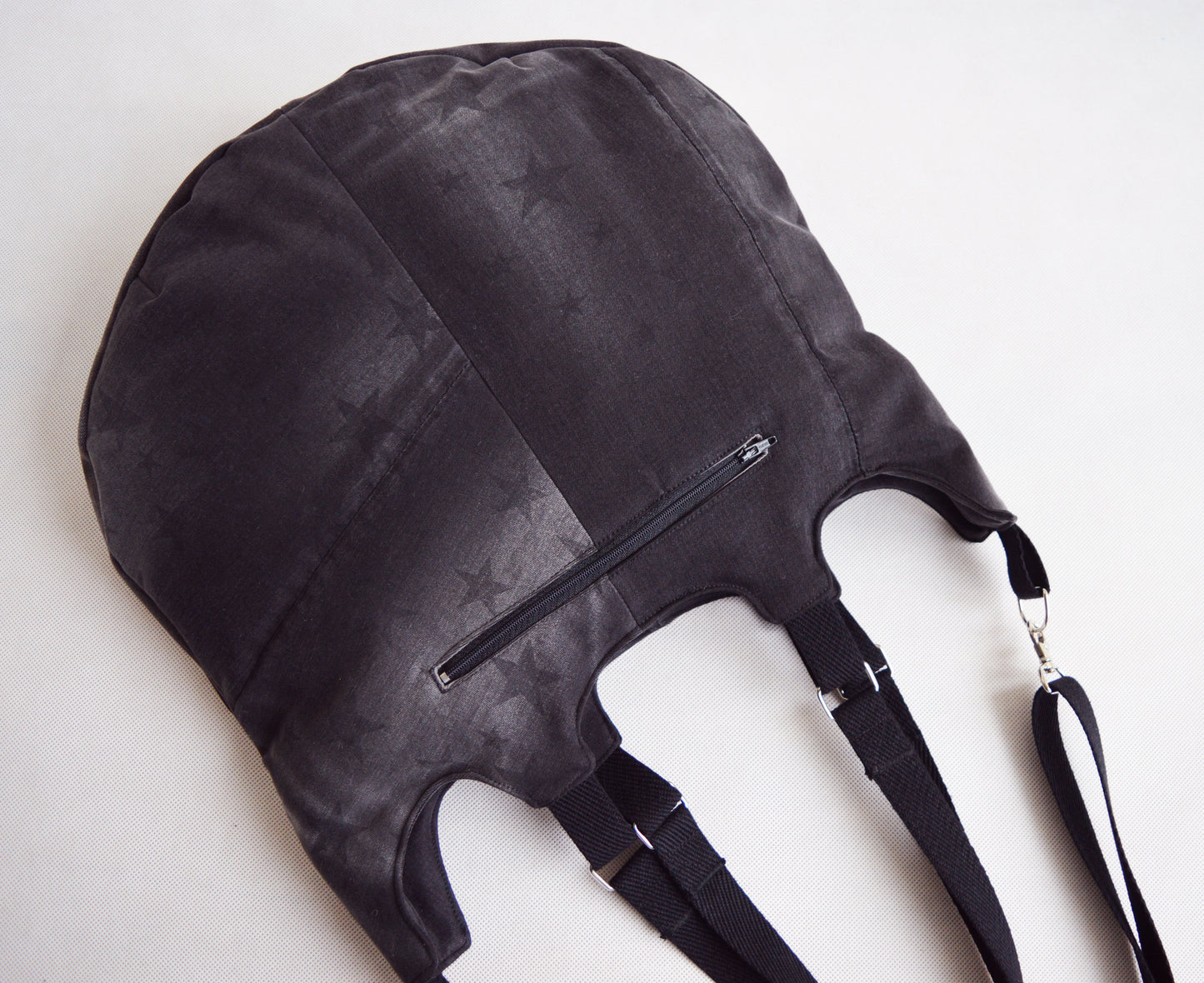 Black stars large crossbody tote bag hobo bag