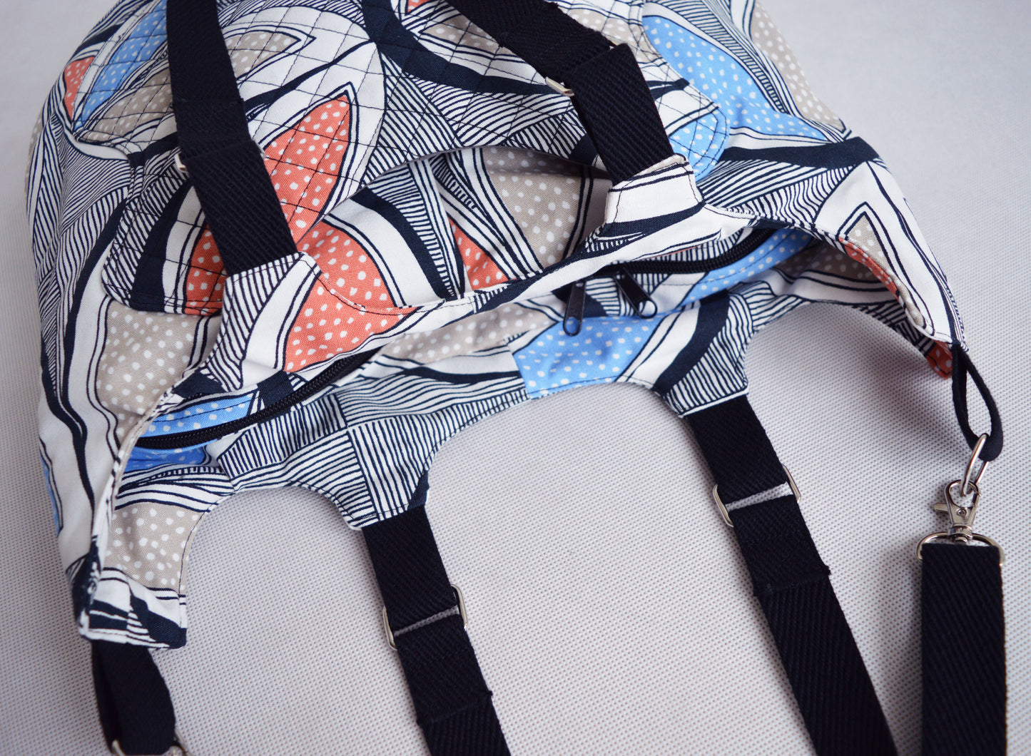 Striped tribal pattern large crossbody bag tote bag hobo bag