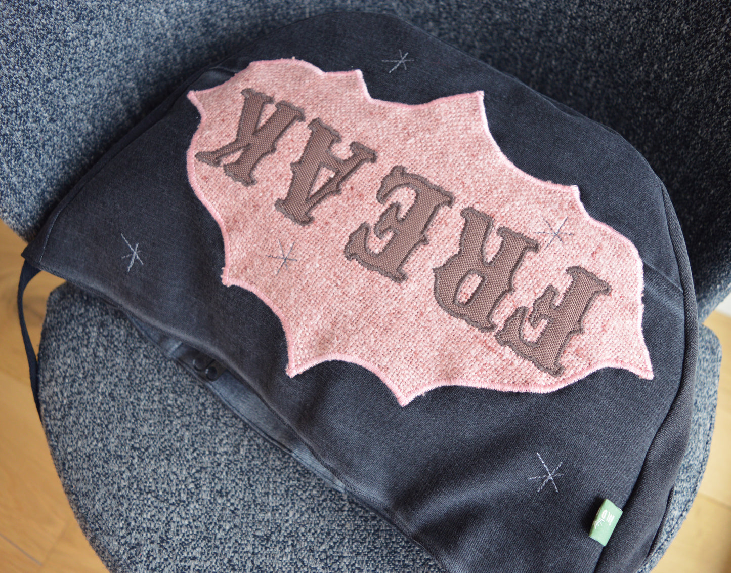 Black crossbody bag messenger bag freak medium vegan bag OOAK vegan fashion mystic magical old school tattoo celestial bag circus style