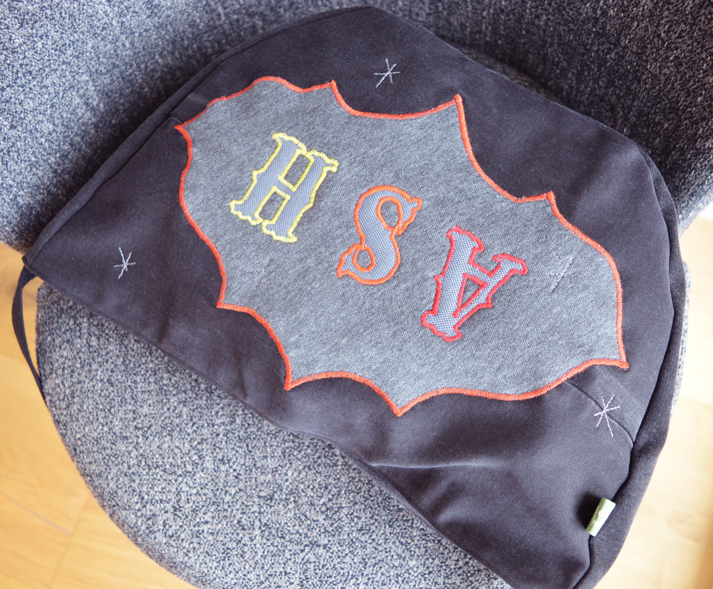 Black crossbody bag messenger bag ash text banner medium vegan bag OOAK vegan fashion mystic magical old school tattoo celestial bag