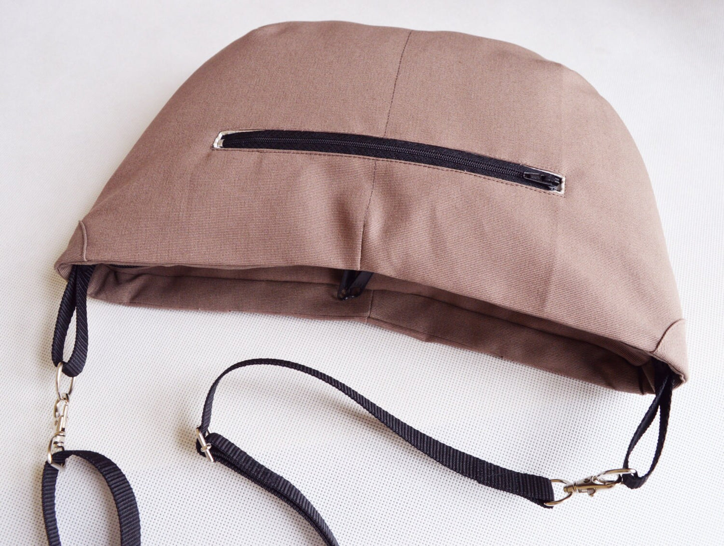 Brown purse crossbody bag concealed carry purse messenger bag canvas bag shoulder bag hobo bag simple minimal purse minimalist zen chocolate