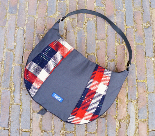 Plaid purse country cottage chic western large handbag shoulder bag canvas bag genuine leather black strap elegant everyday purse tartan