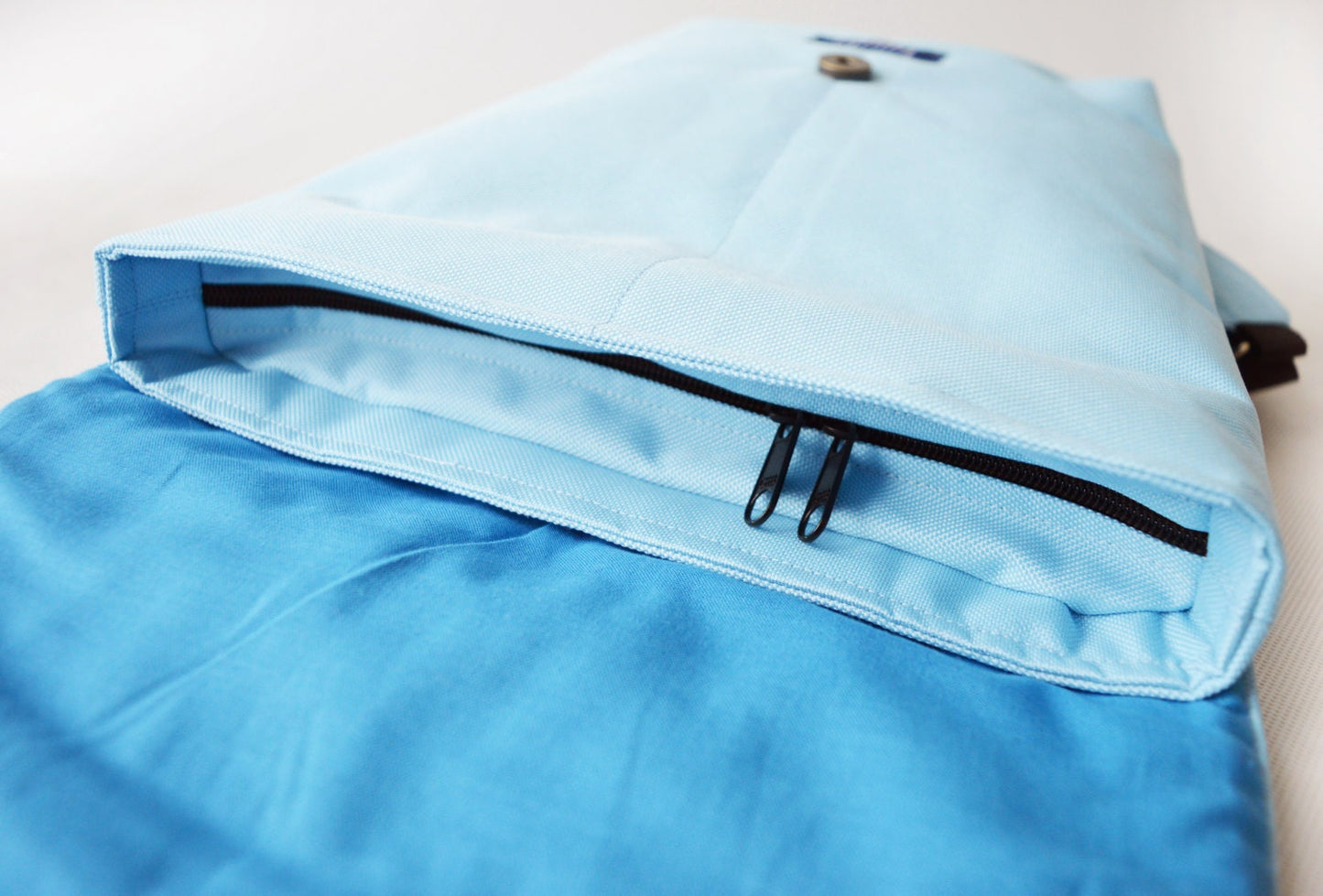 Backpack light blue hipster backpack rucksack cycling bag everyday small mini backpack Zurichtoren geometric simple minimalist baby blue bag