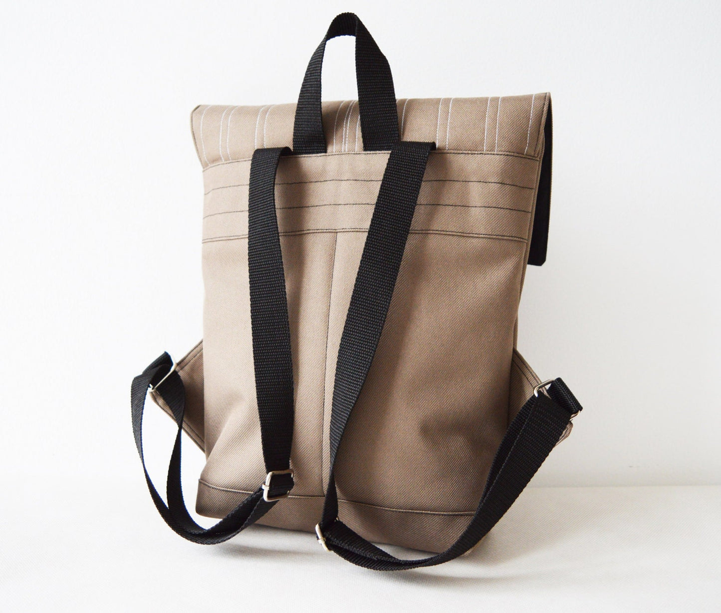 Backpack camel brown hipster backpack rucksack cycling bag waterproof small mini backpack Zurichtoren geometric simple minimal brownish bag