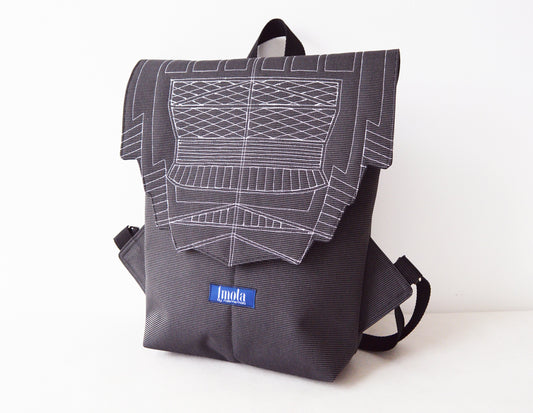 Backpack dark grey hipster backpack rucksack cycling bag waterproof small mini backpack Zurichtoren geometric simple minimalist backpack