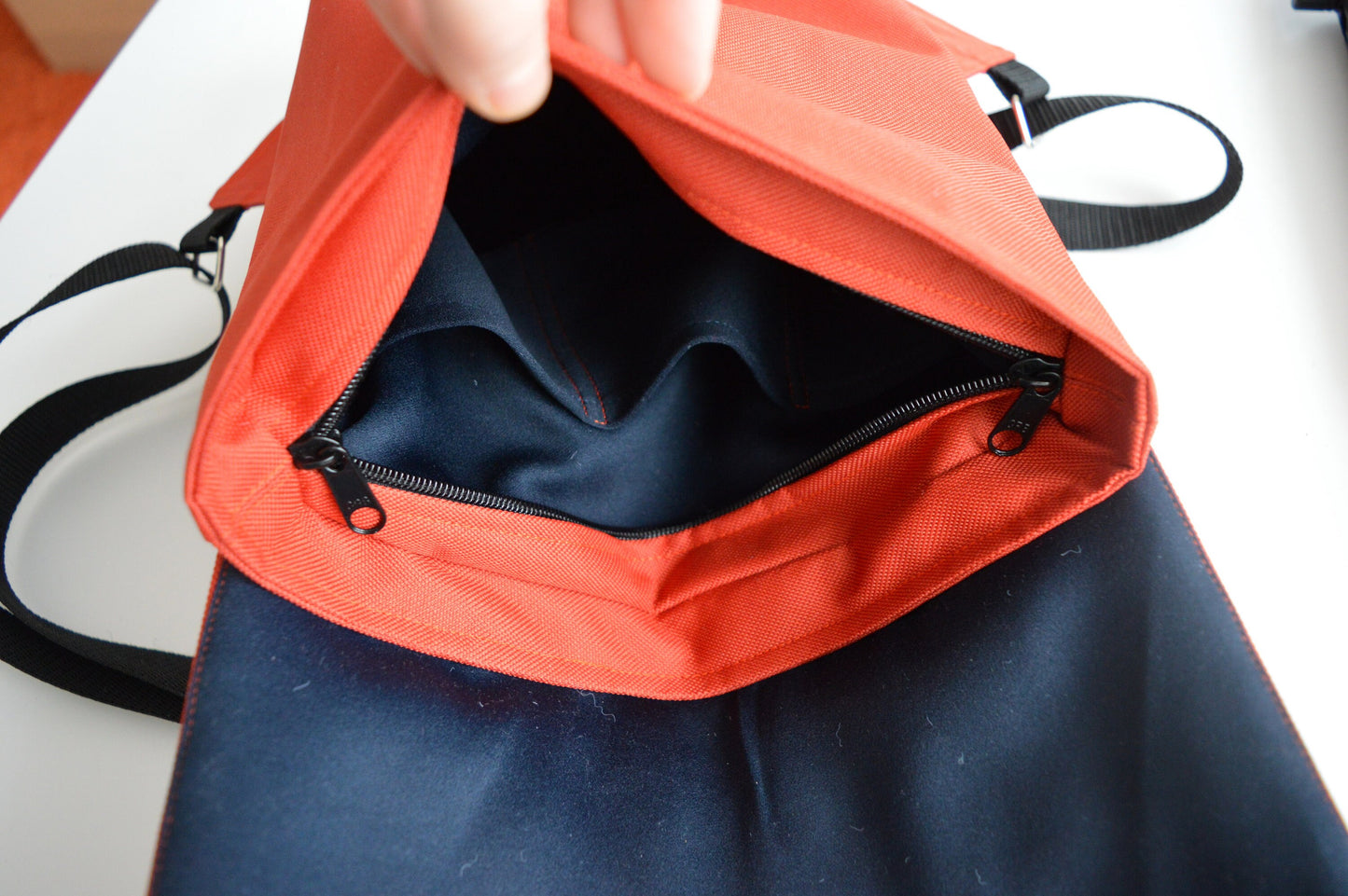 Backpack orange hipster backpack rucksack cycling bag waterproof small mini backpack Zurichtoren geometric simple minimalist backpack brick