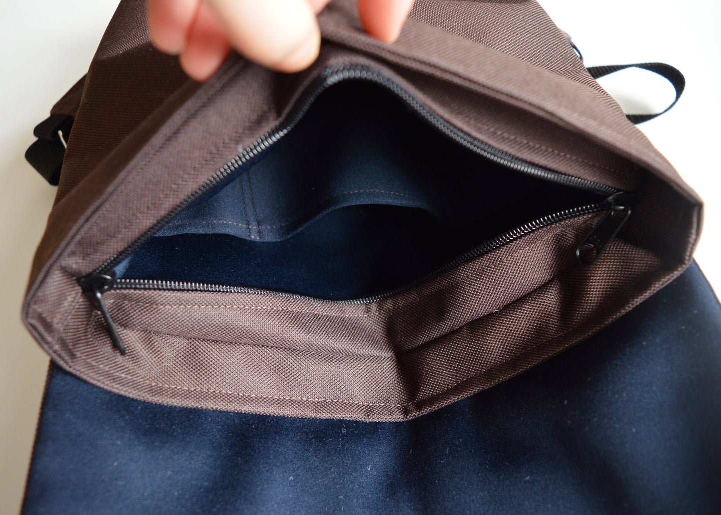 Backpack brown darkchocolate hipster backpack rucksack cycling bag waterproof small mini backpack Zurichtoren geometric simple minimal