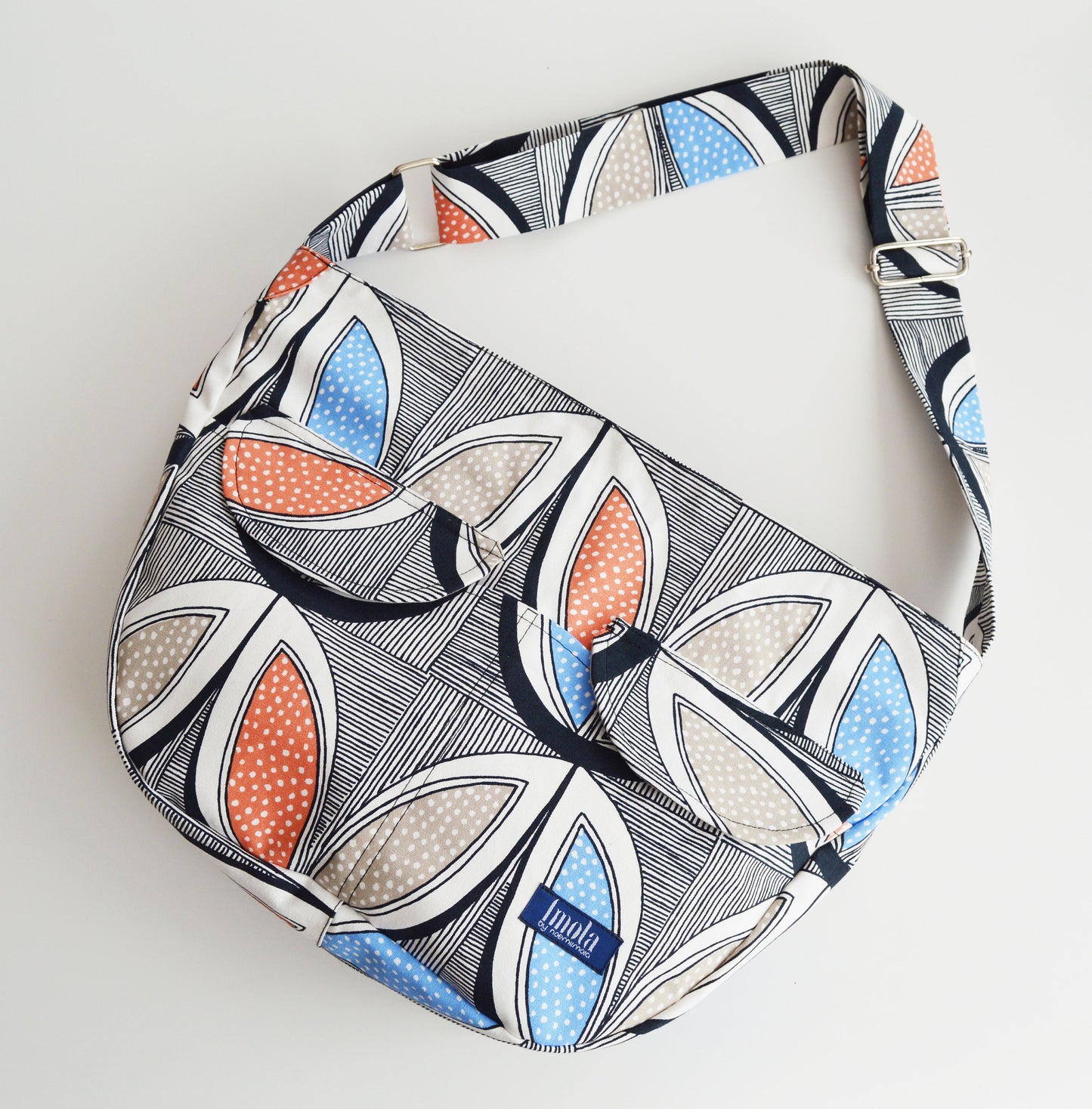 Messenger bag crossbody bag bike messenger bag canvas bag leaves striped tribal pattern shoulder bag diaper bag nappy bag roller skate bag