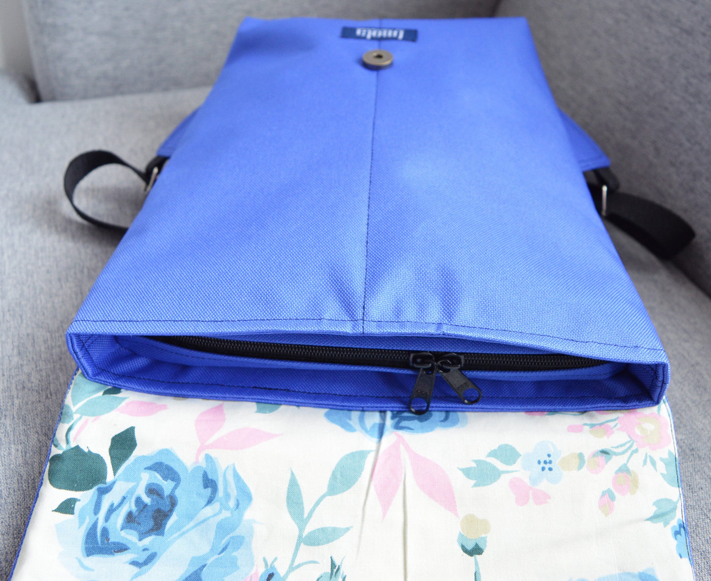 Backpack purplish blue hipster backpack rucksack cycling bag everyday small mini backpack Zurichtoren geometric simple minimalist