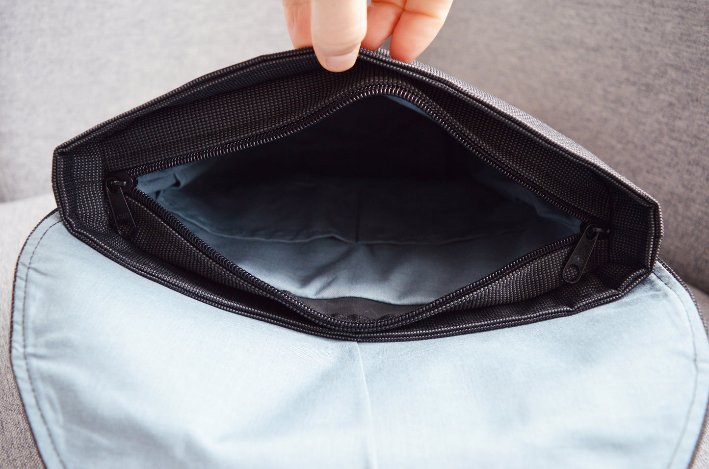 Backpack gray hipster backpack rucksack cycling bag everyday small mini backpack flakes fishscale applique mermaid pine cone OOAK