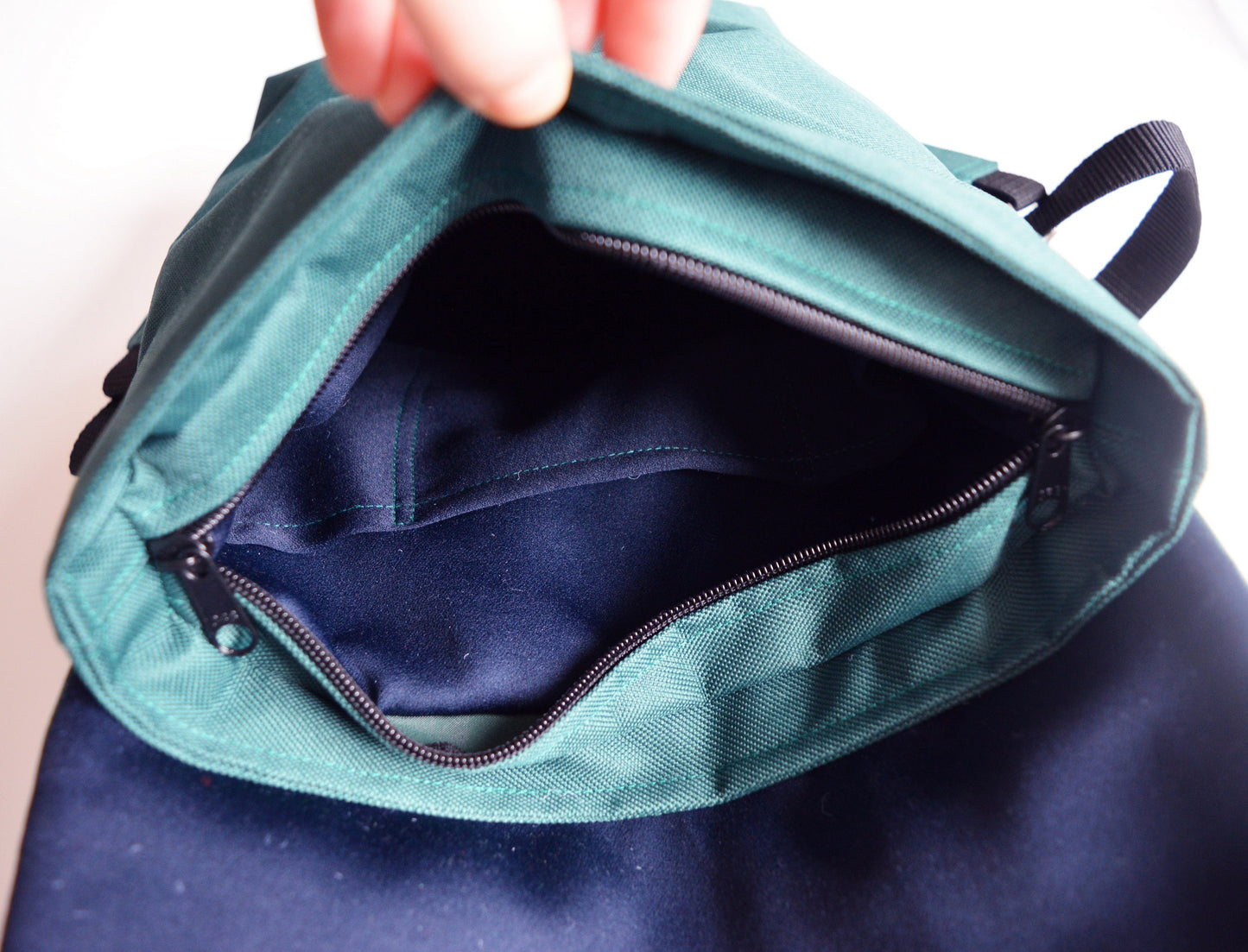 Backpack green hipster backpack rucksack cycling bag everyday small mini backpack Zurichtoren geometric simple minimal rucksack emerald bag