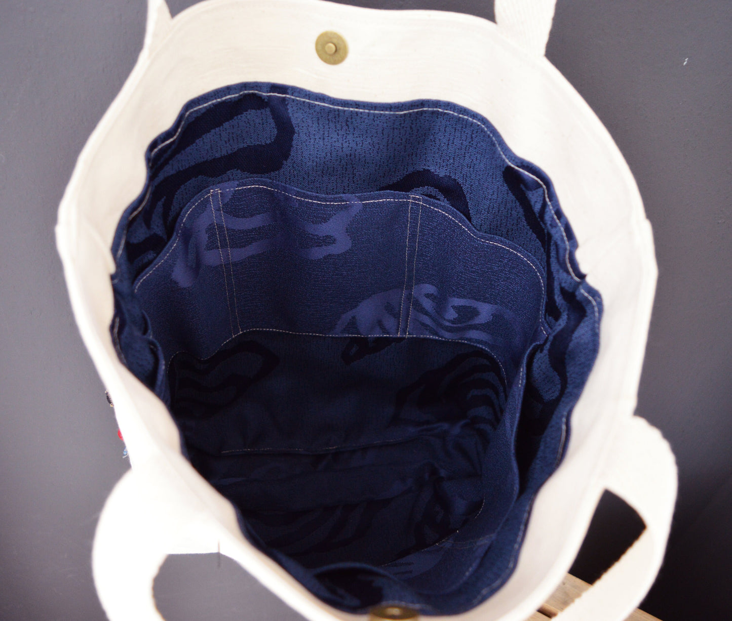 Colorful multi coloured canvas tote shopper bag beach bag beige rainbow hearts vegan bag tote bag happy hippie fun bag