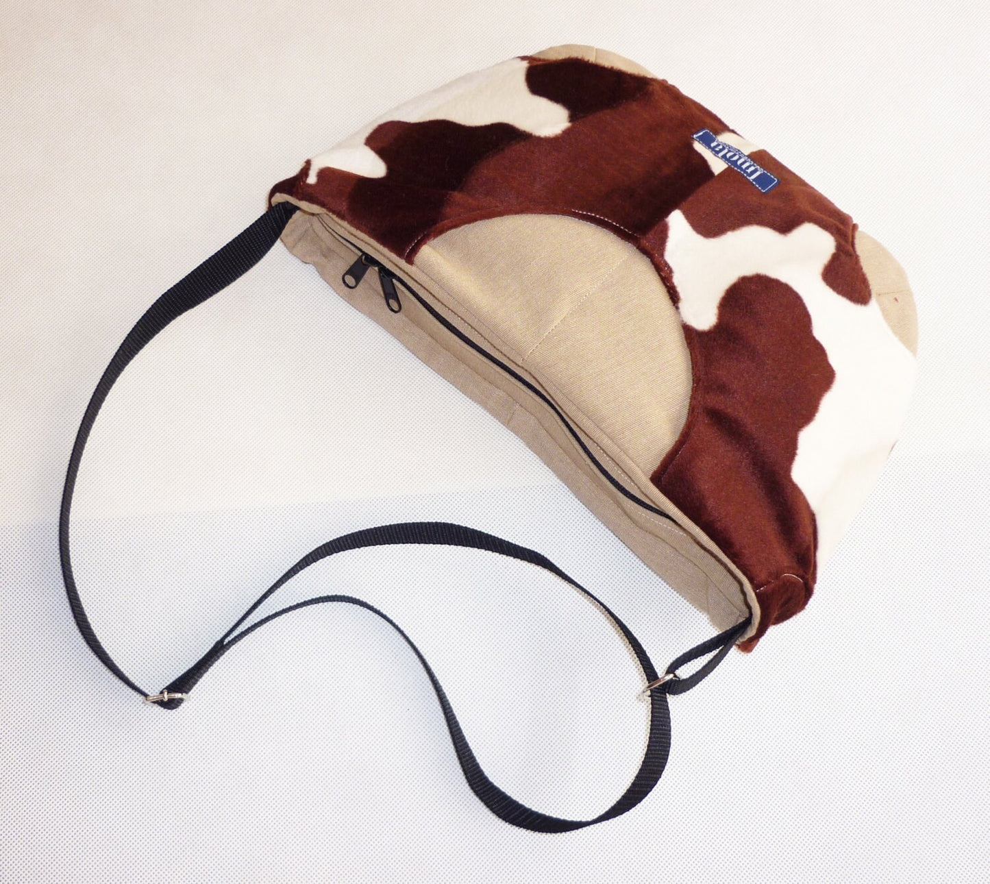 Faux fur cow pattern purse crossbody bag concealed carry purse country cottage chic western style