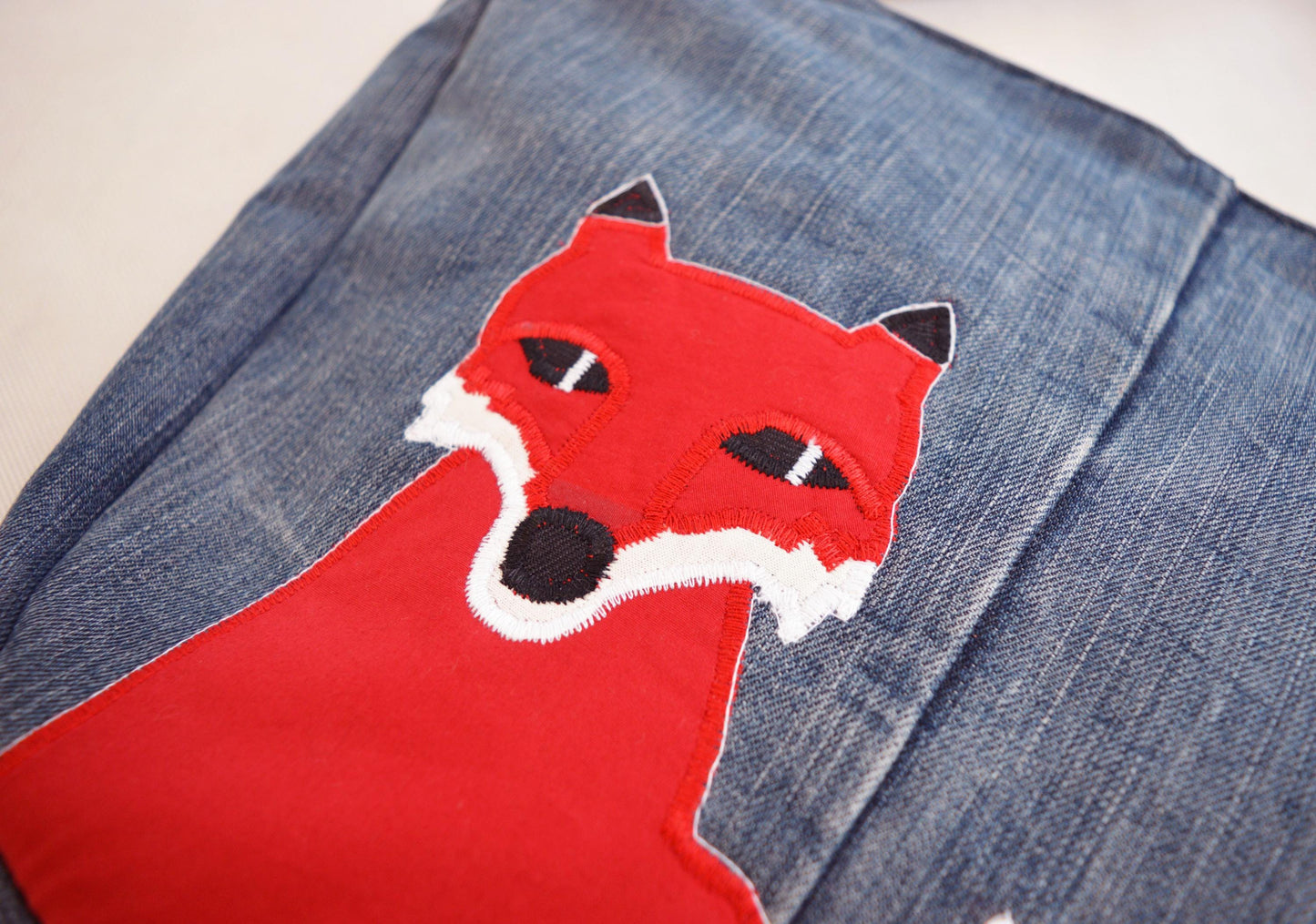 Bike crossbody bag bike messenger bag cycling bag applique fox animal cute woodland 1.1 BASIC COLLECTION