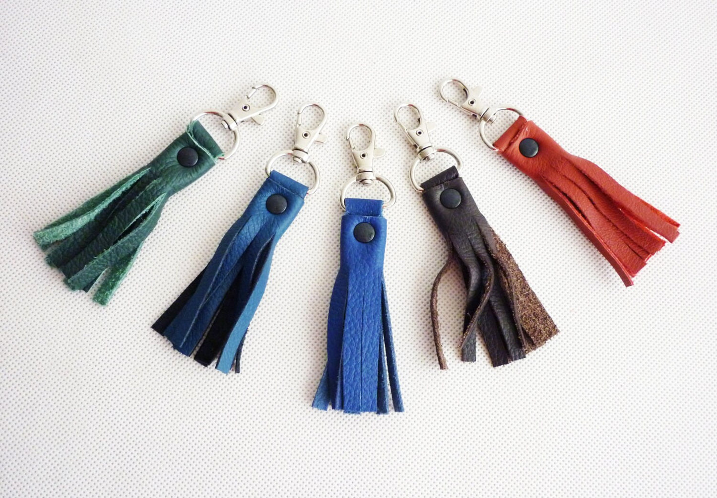 Genuine leather tassel keychain bag accessories