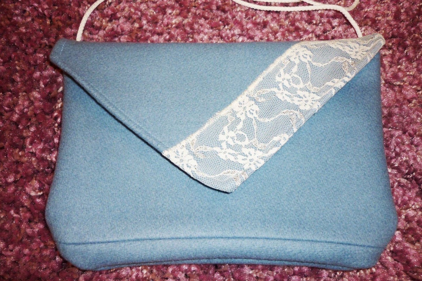 Small purse pastel blue wool bag serenity pantone purse pouch crossbody envelope purse