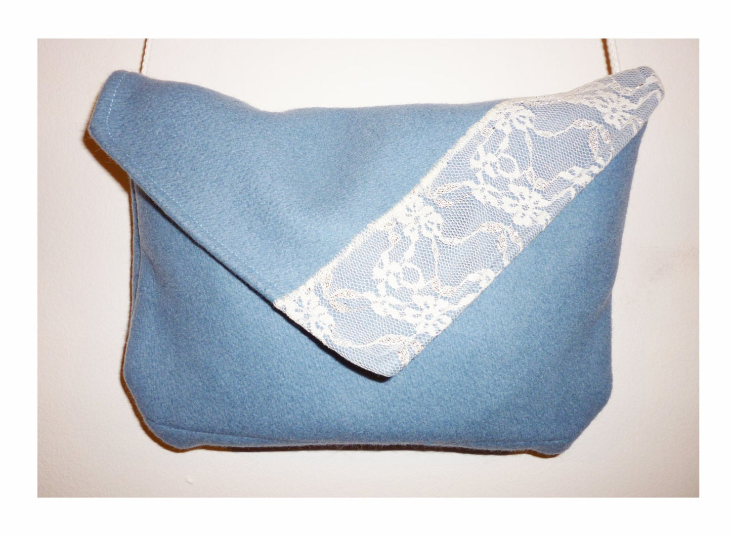 Small purse pastel blue wool bag serenity pantone purse pouch crossbody envelope purse