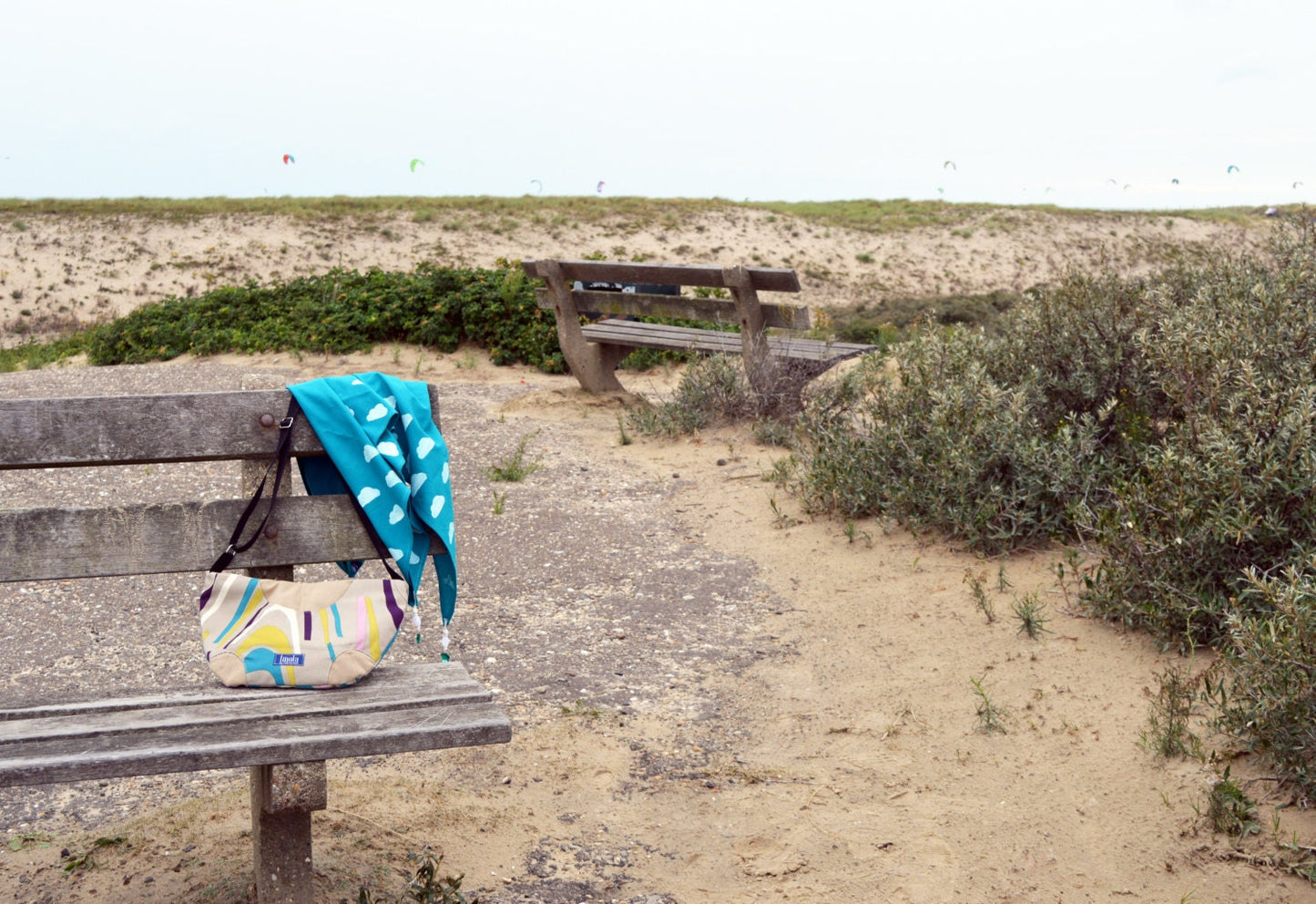 Beige striped pattern purse crossbody bag concealed carry purse Pluto