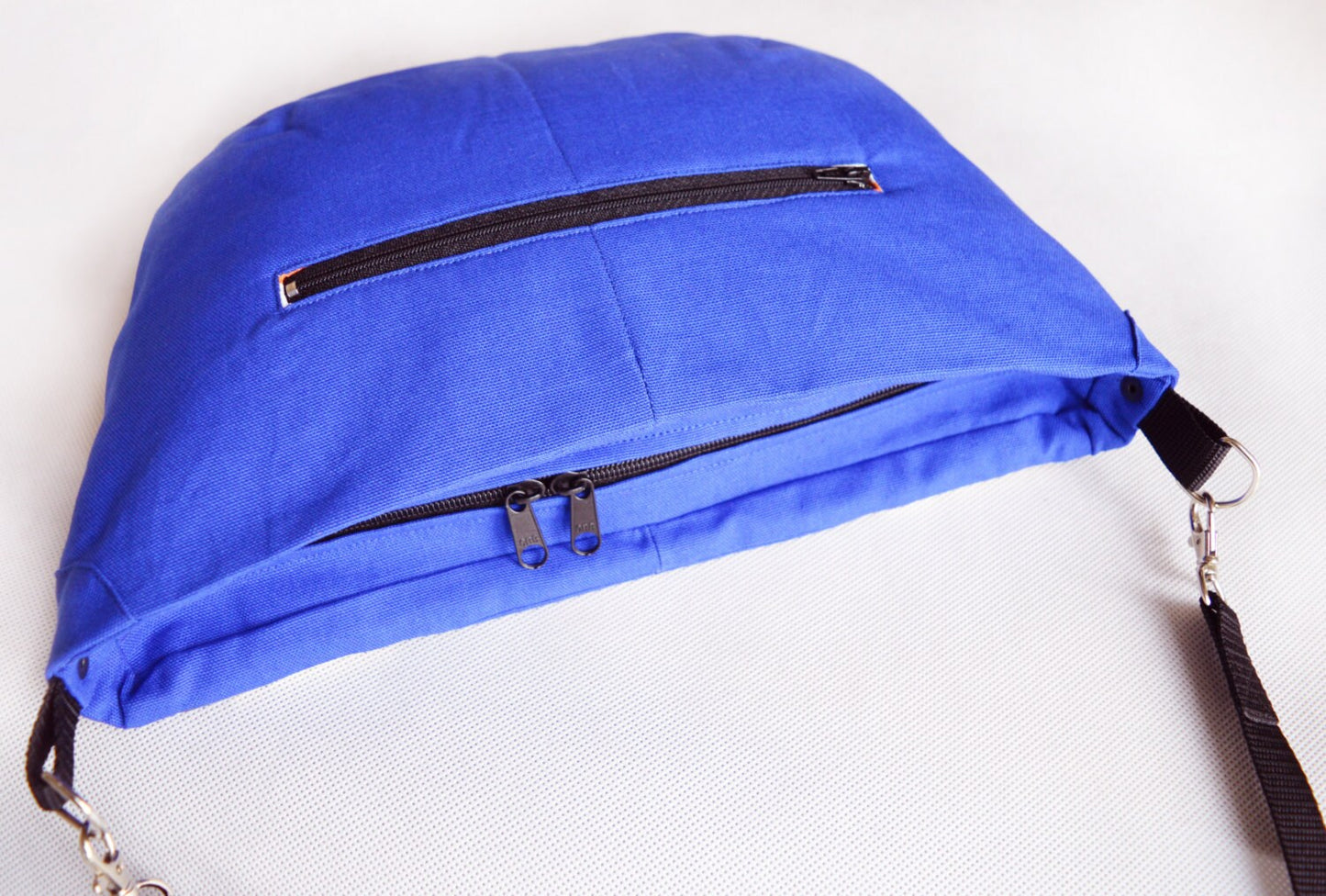 Striped blue purse crossbody bag concealed carry purse messenger bag canvas bag shoulder bag hobo bag royal blue purse beige strips sapphire