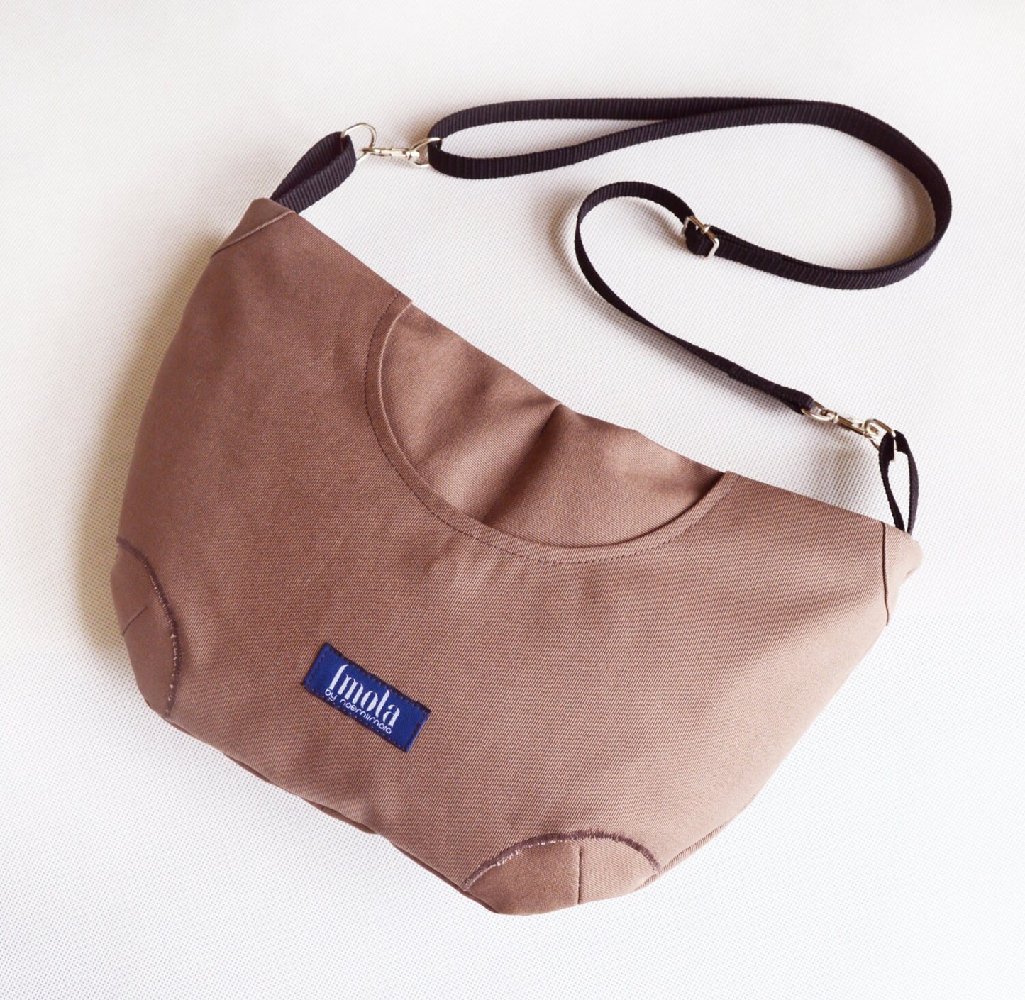 Brown purse crossbody bag concealed carry purse messenger bag canvas bag shoulder bag hobo bag simple minimal purse minimalist zen chocolate